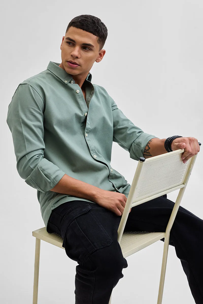Sage Solid Oxford Shirt