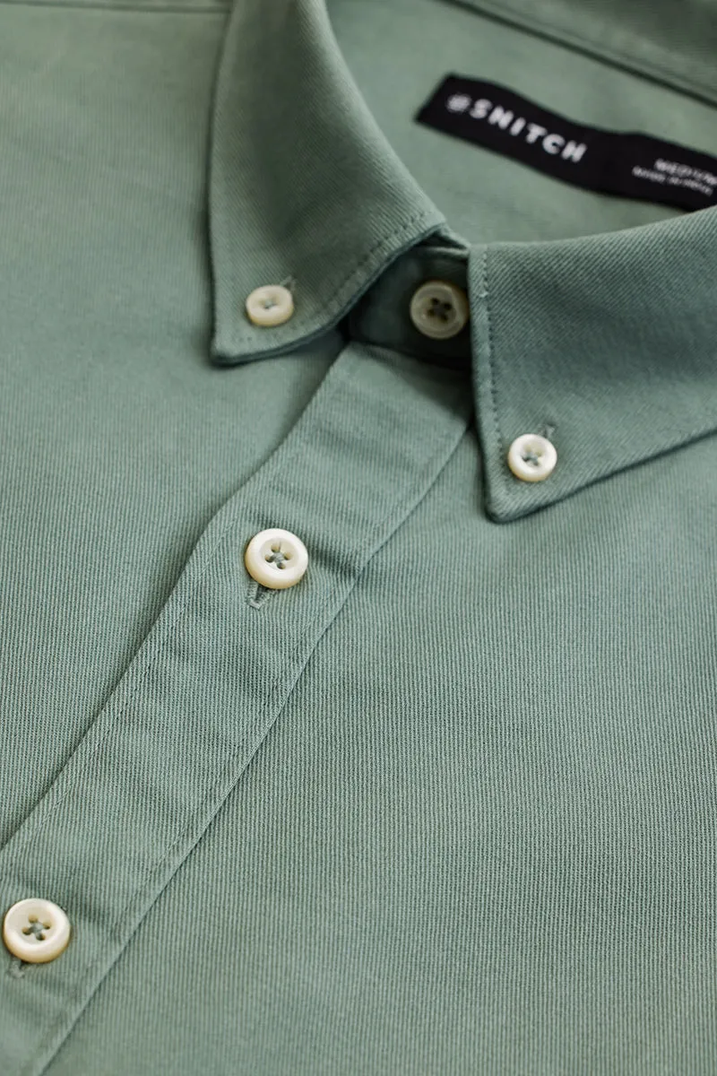 Sage Solid Oxford Shirt