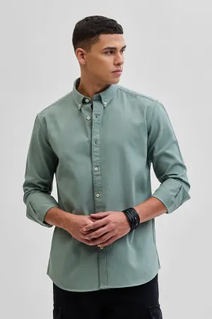 Sage Solid Oxford Shirt
