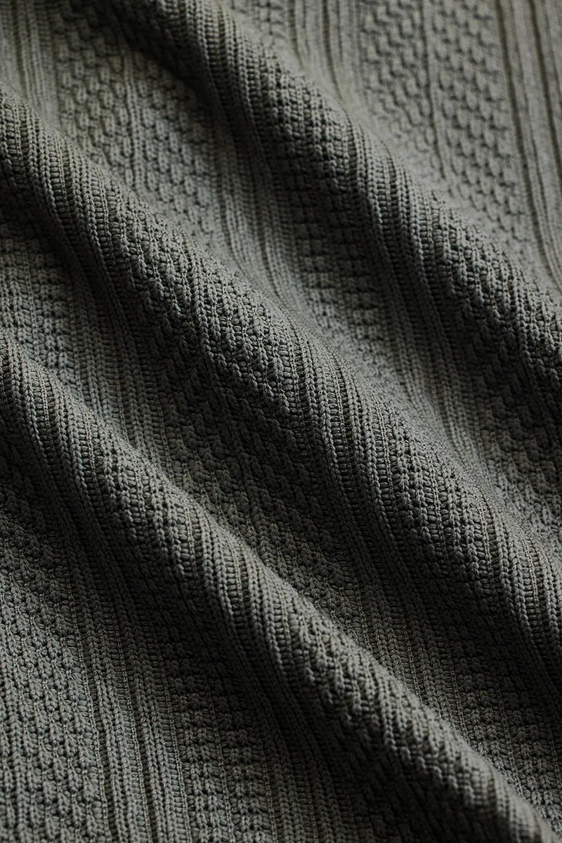 Sage Textured Box Fit Shirt