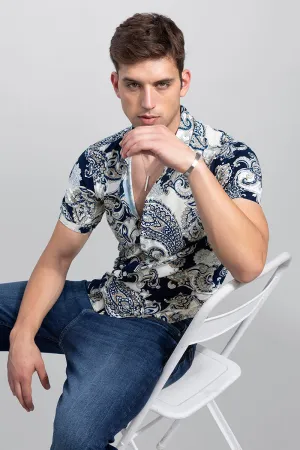Seamless Paisley Navy Shirt