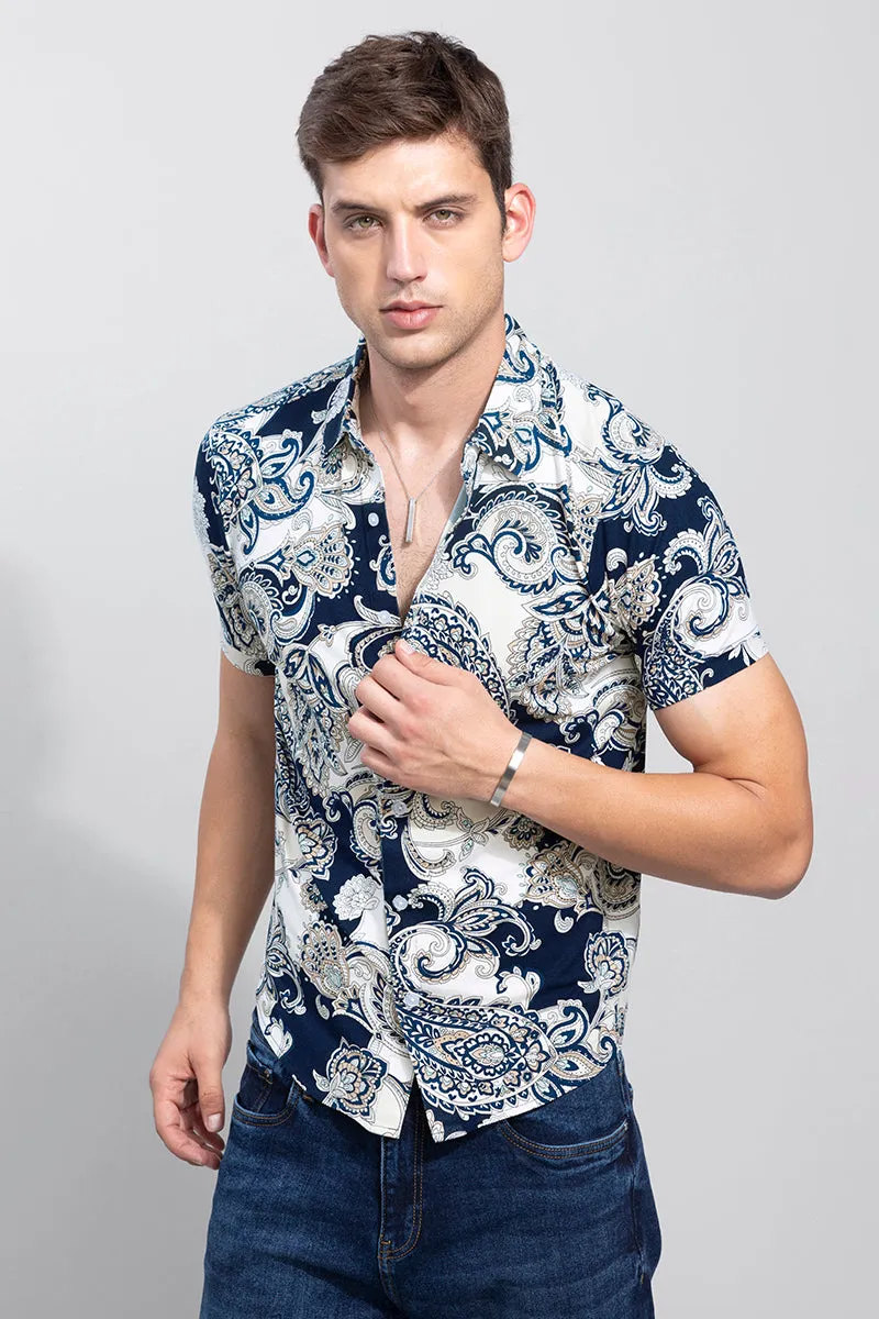 Seamless Paisley Navy Shirt