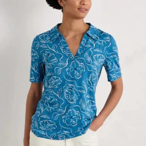 Seasalt Inky Cameilla Sailboats Shirt In Blue