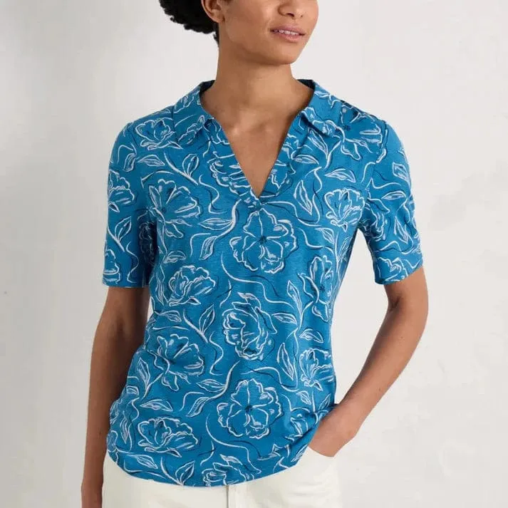Seasalt Inky Cameilla Sailboats Shirt In Blue