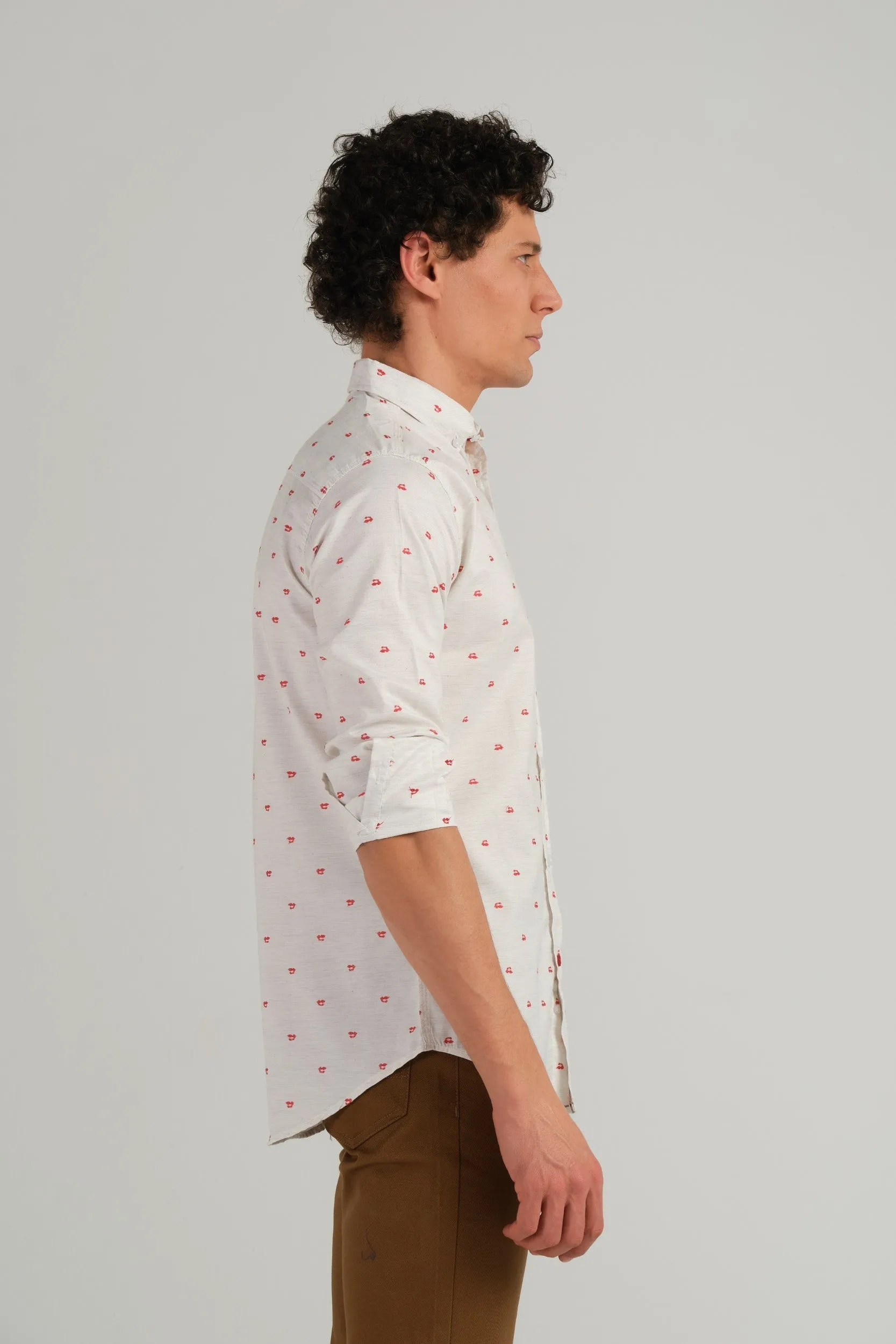 SELF EMB. SLIM FIT SHIRT