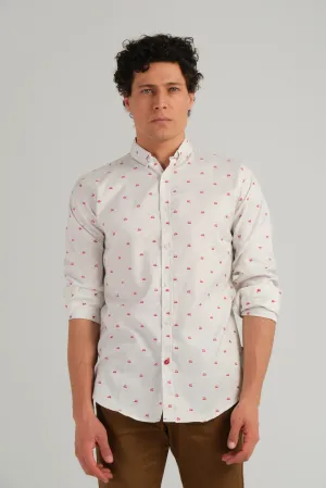 SELF EMB. SLIM FIT SHIRT