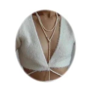 Sereney Long Pearl Necklaces for Women Dainty Pearls Layered Necklace, Long Necklaces for Women as Wedding Fashion Bridal Jewelry, Cream White Beaded Necklace with Heart for Multiple Pearl Styles