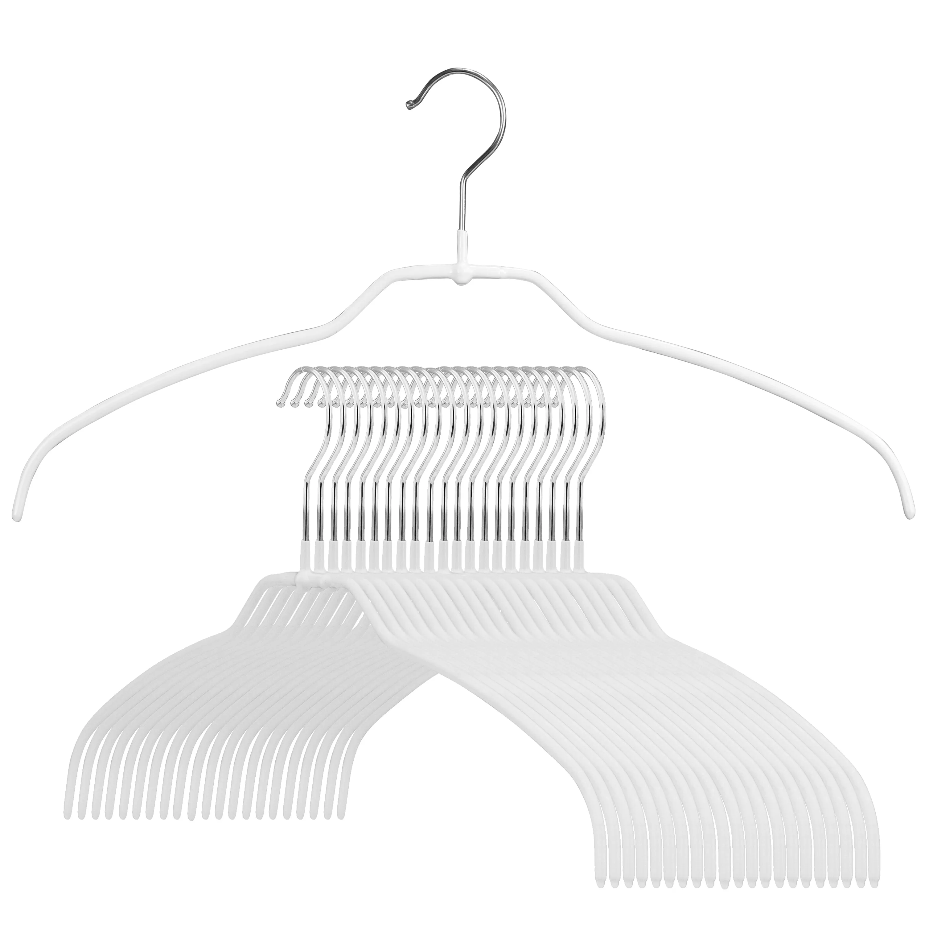 Silhouette Space-Saving Shirt Hanger, 42-FT, White
