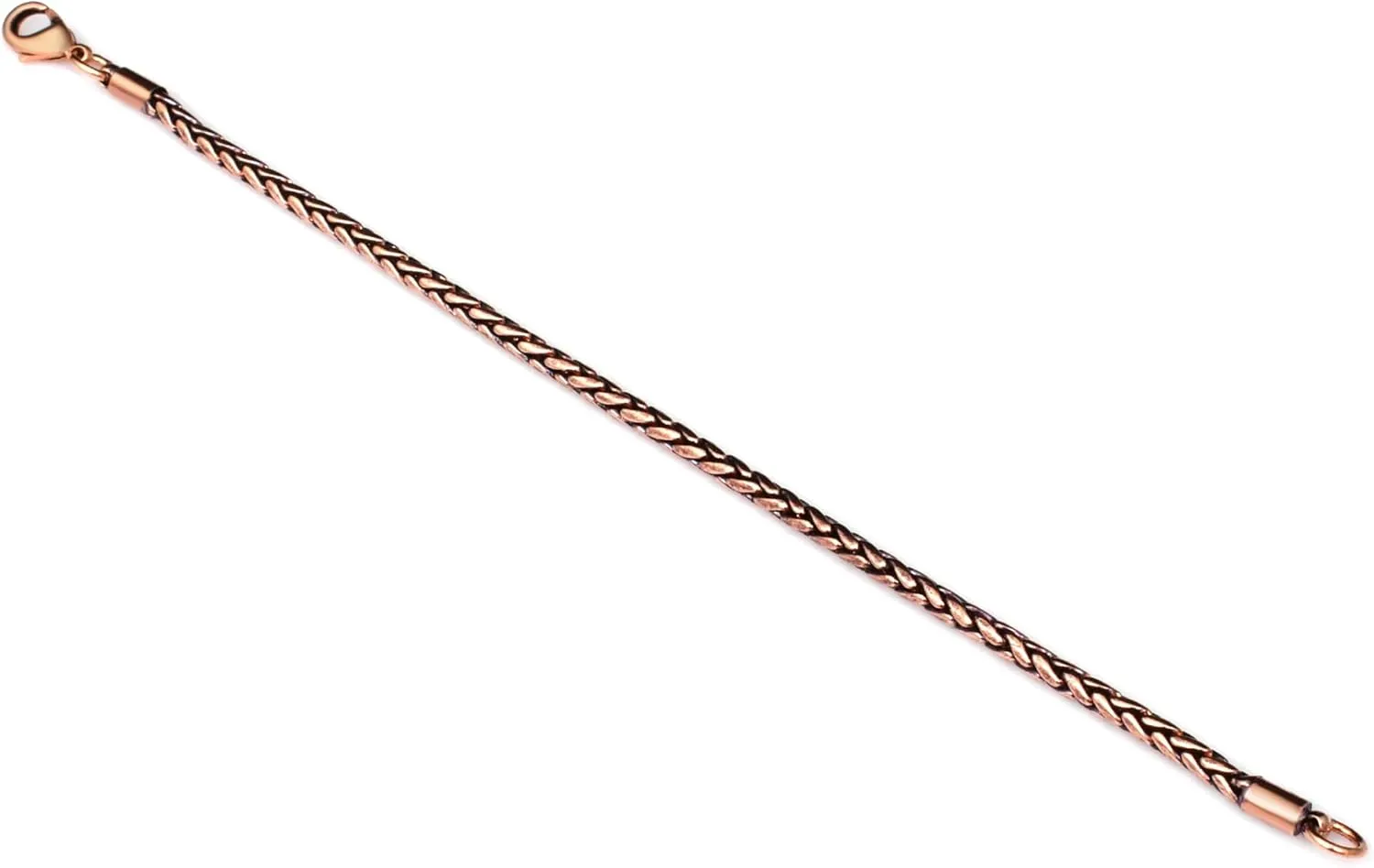Silver Palace Solid Copper Anklet for Women, Copper Wheat Chain Barefoot Jewelry