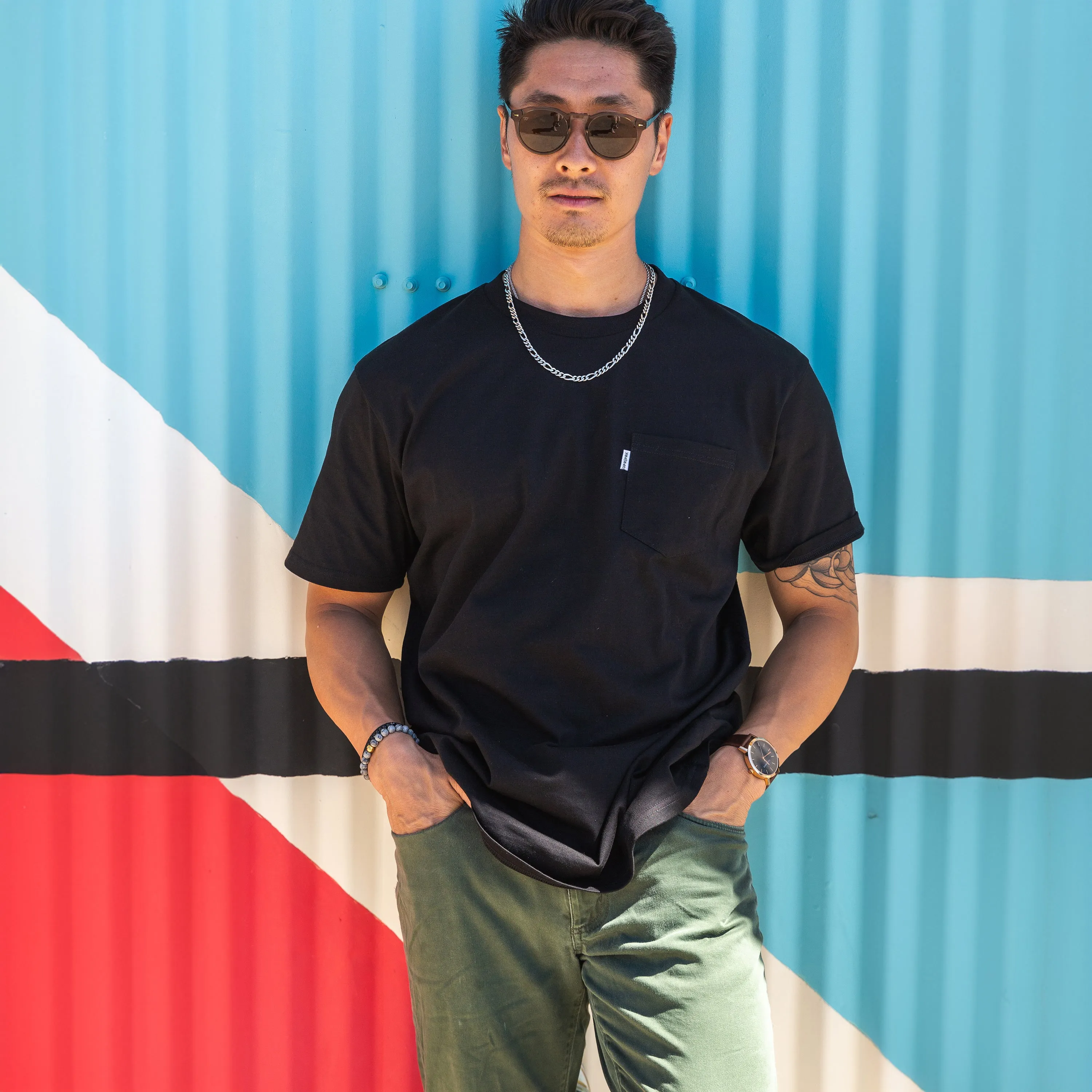Simple Mini Flag Pocket Shirt