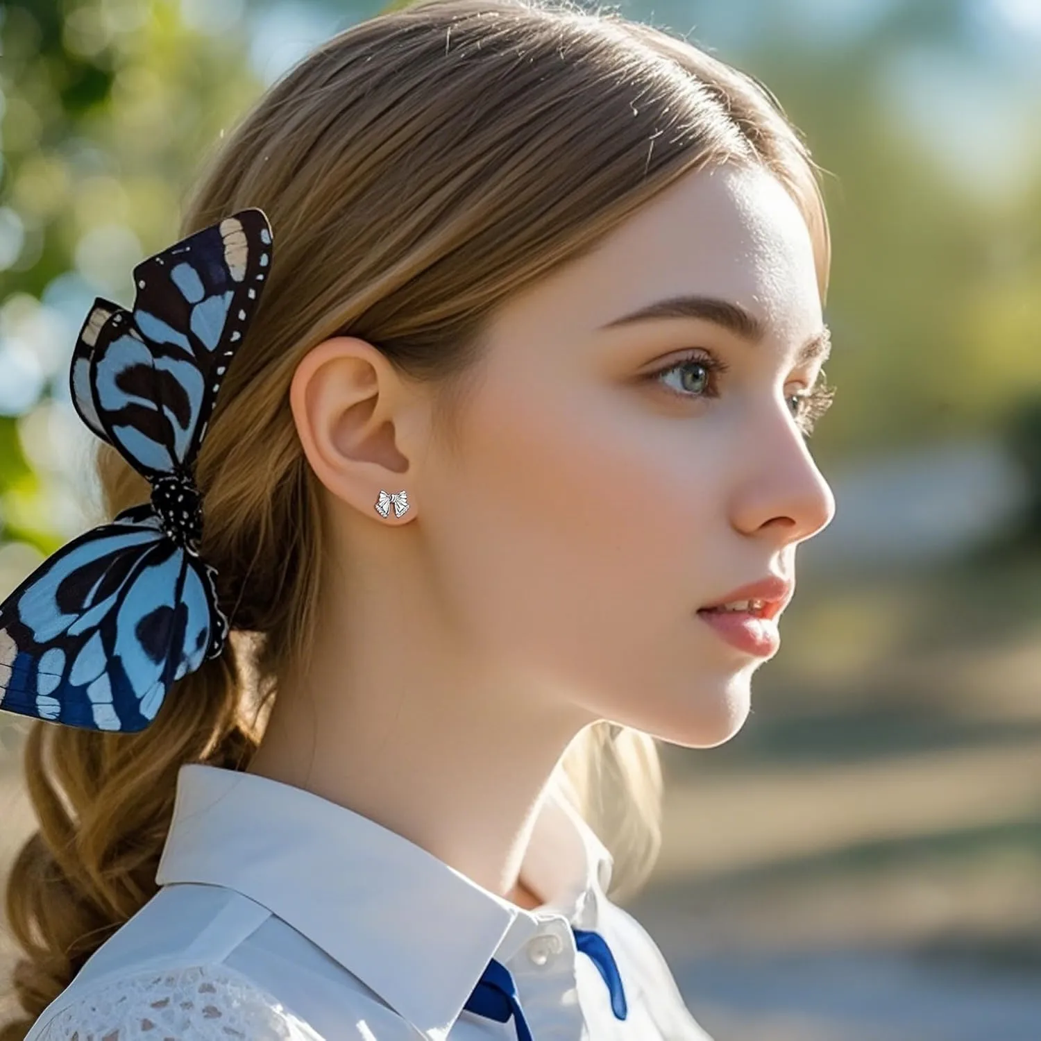 SLUYNZ Solid 925 Sterling Silver CZ Bow Post Earrings Studs for Women Teens Cute Bowknot Stud Earrings