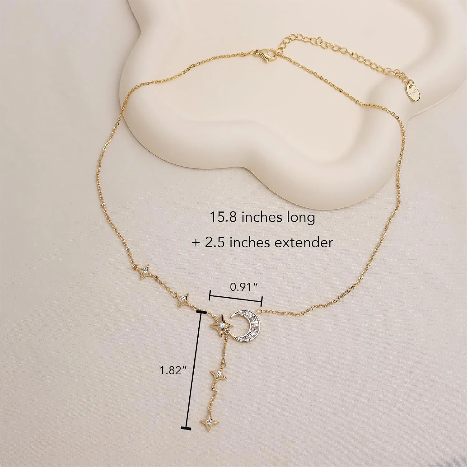 Sonateomber Dainty Gold Charm Choker Necklaces for Women, Square Emerald Heart Bow Cross Pendant Adjustable Chain Wedding Prom Jewelry Gifts