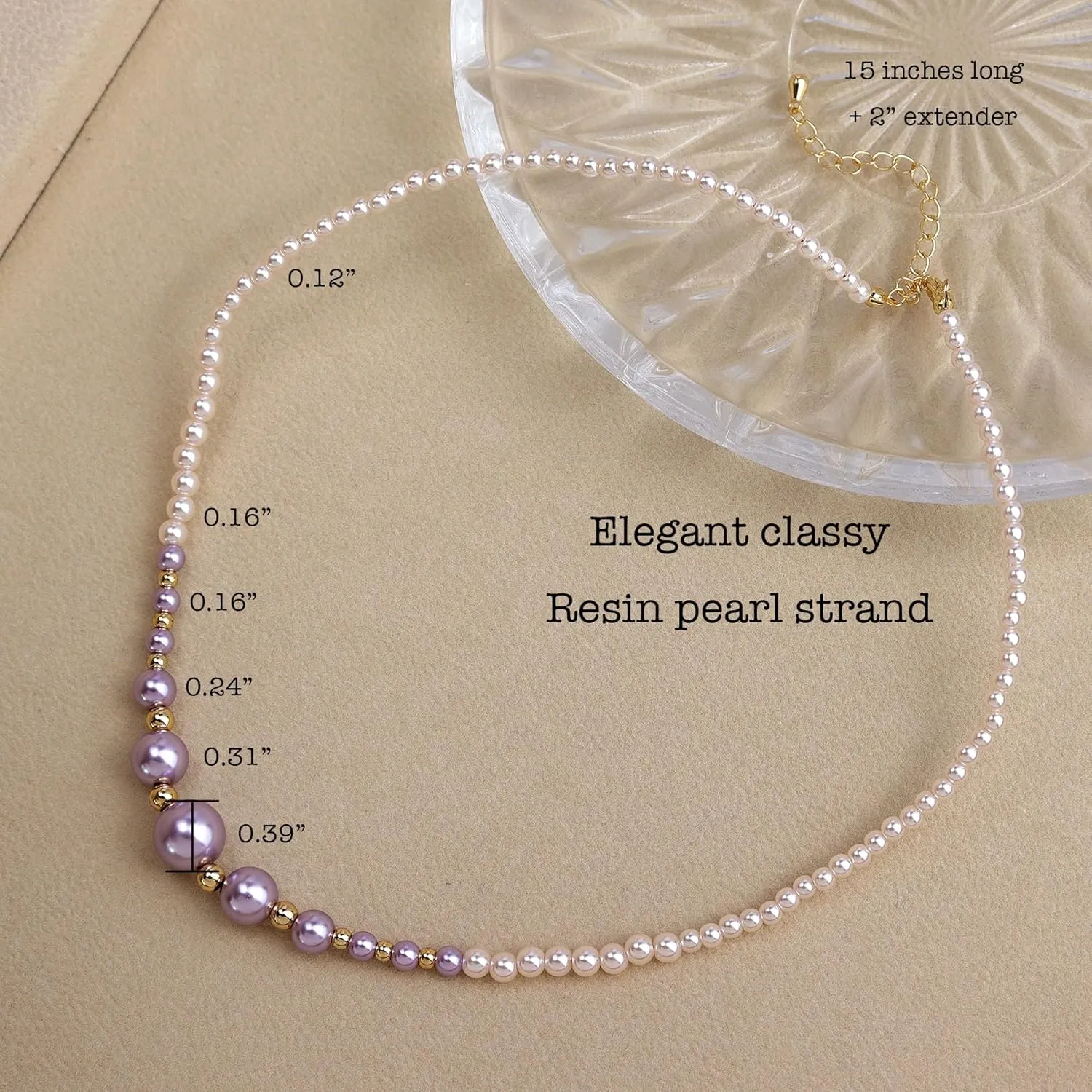 Sonateomber Gold Pearl Layered Choker Strand Necklaces for Women, Simple Dainty Long Faux Pearls Chain Wedding Bridal Jewelry Gifts
