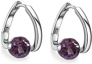 Sparkle Crystal Hoop Earrings Lymphvity Germanium Earrings Daisy Huggie Earrings for Women