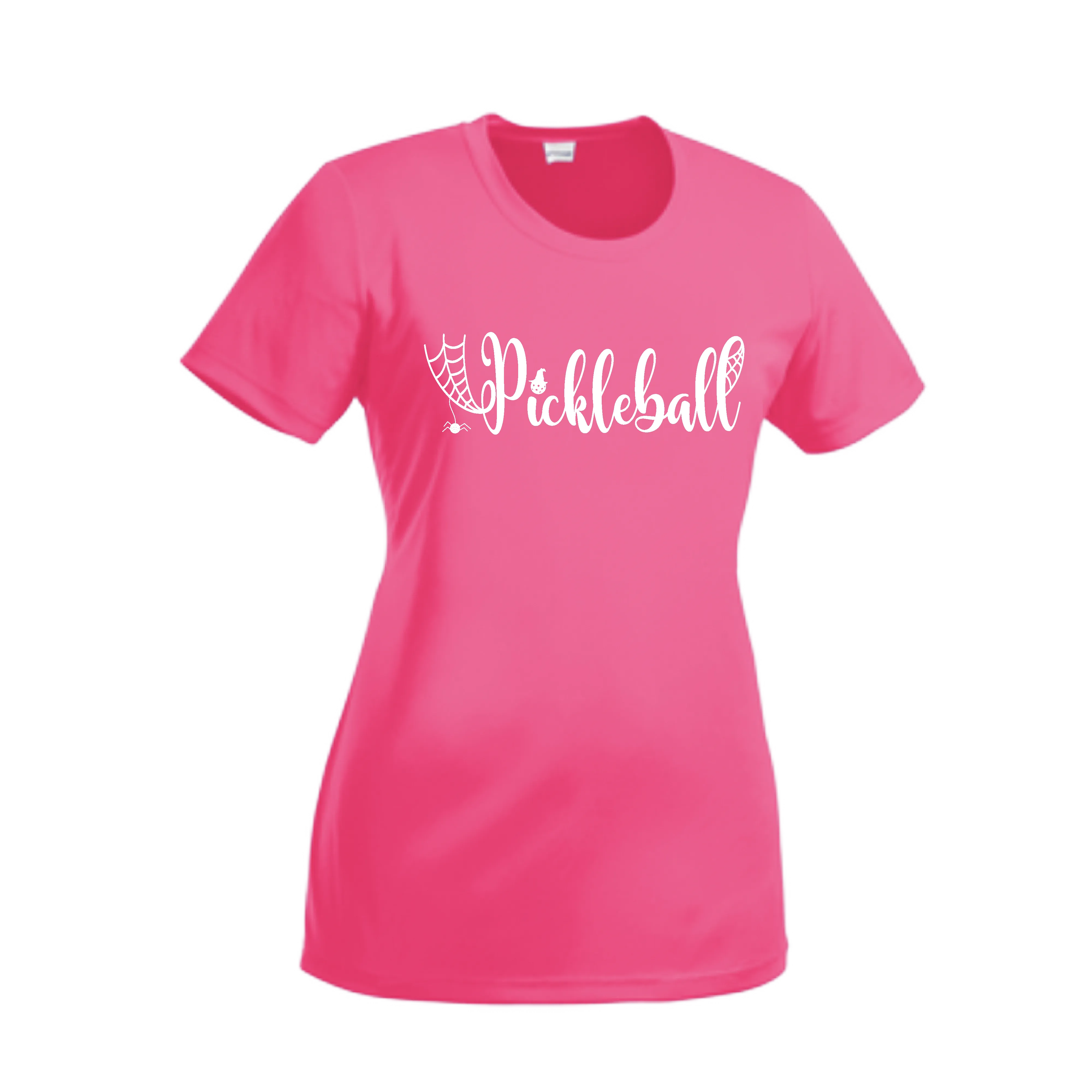Spider Pickleball | Women’s Short Sleeve Crewneck Pickleball Shirts | 100% Polyester
