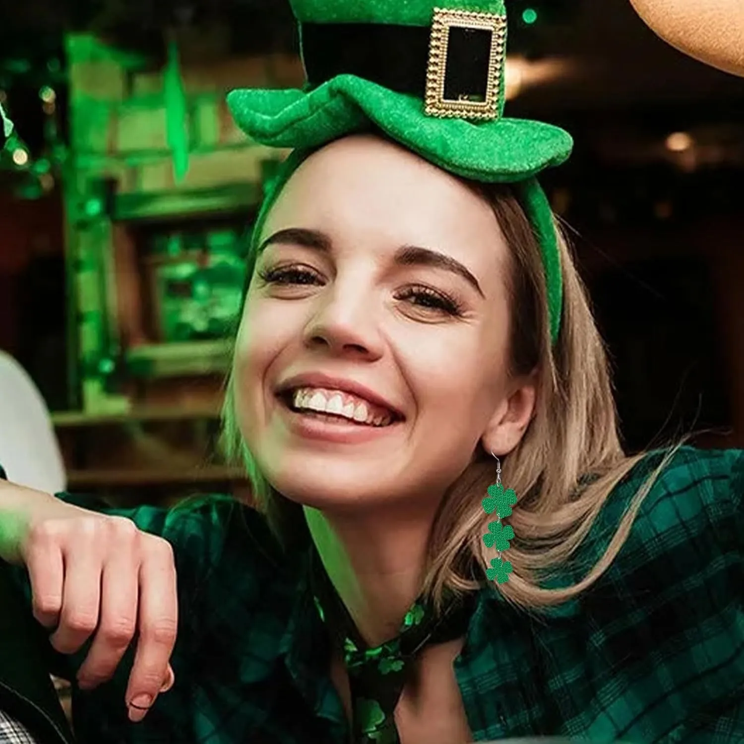 St Patricks Day Accessories Irish Shamrock Earrings St Patricks Day Earrings Acrylic Green Drop Earrings Irish Holiday Earrings Jewelry St Patricks Day Shirt Women Outfits