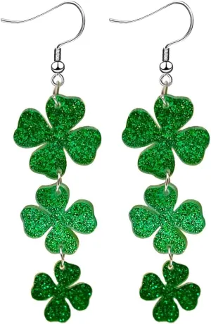 St Patricks Day Accessories Irish Shamrock Earrings St Patricks Day Earrings Acrylic Green Drop Earrings Irish Holiday Earrings Jewelry St Patricks Day Shirt Women Outfits
