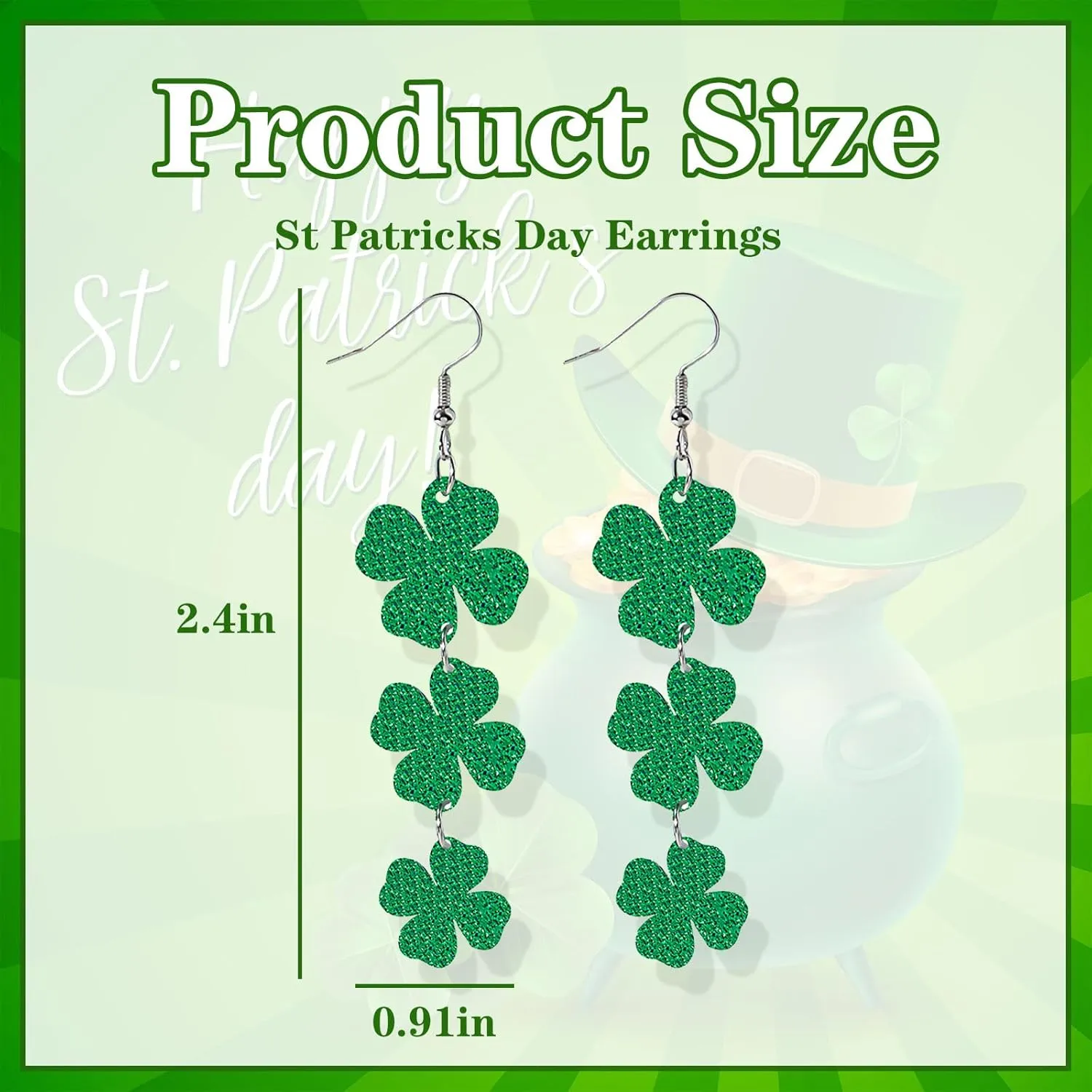 St Patricks Day Accessories Irish Shamrock Earrings St Patricks Day Earrings Acrylic Green Drop Earrings Irish Holiday Earrings Jewelry St Patricks Day Shirt Women Outfits