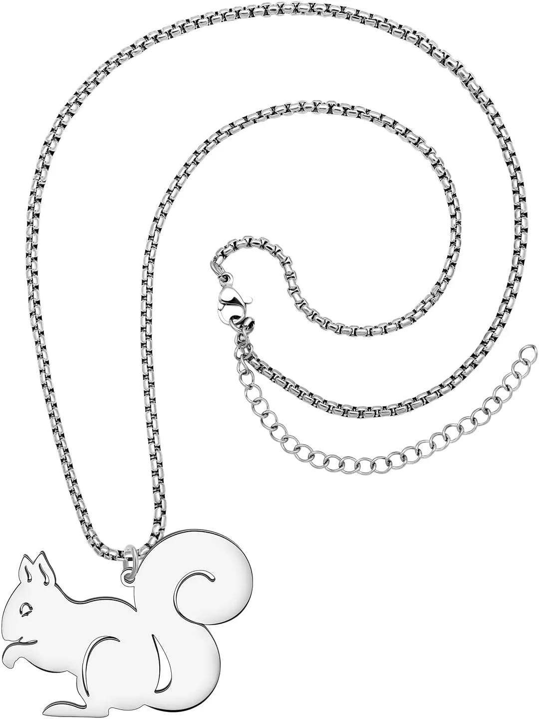 Stainless Steel Cute Squirrel Necklace 18K Gold Animals Pendant Gifts for Women Charms Jewelry Party Favors
