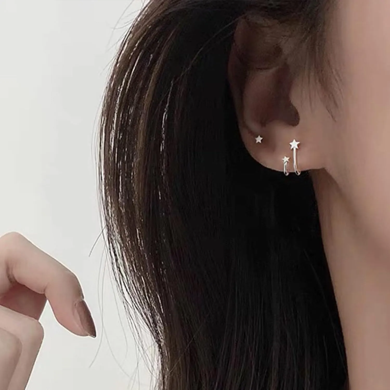 Star Cuff Earrings for Women Ear Cuff Silver Star Stud Earrings Star Earrings Studs Star Earrings for Women Star Jewelry