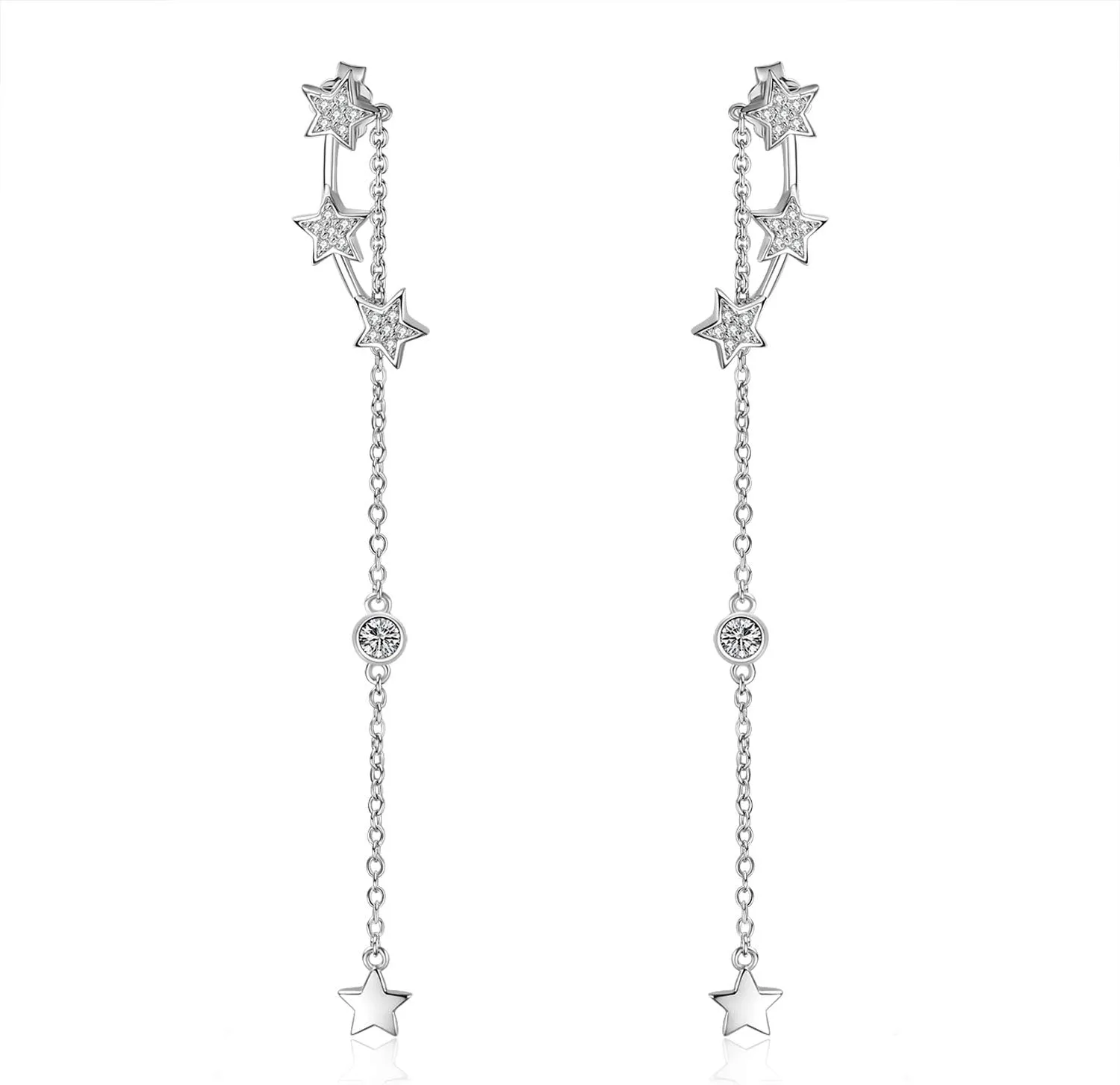Star/Moon/Sun Earrings for Women Sterling Silver Star/Moon/Sun Jewerly Earwire Stud Earrings Gifts for Women