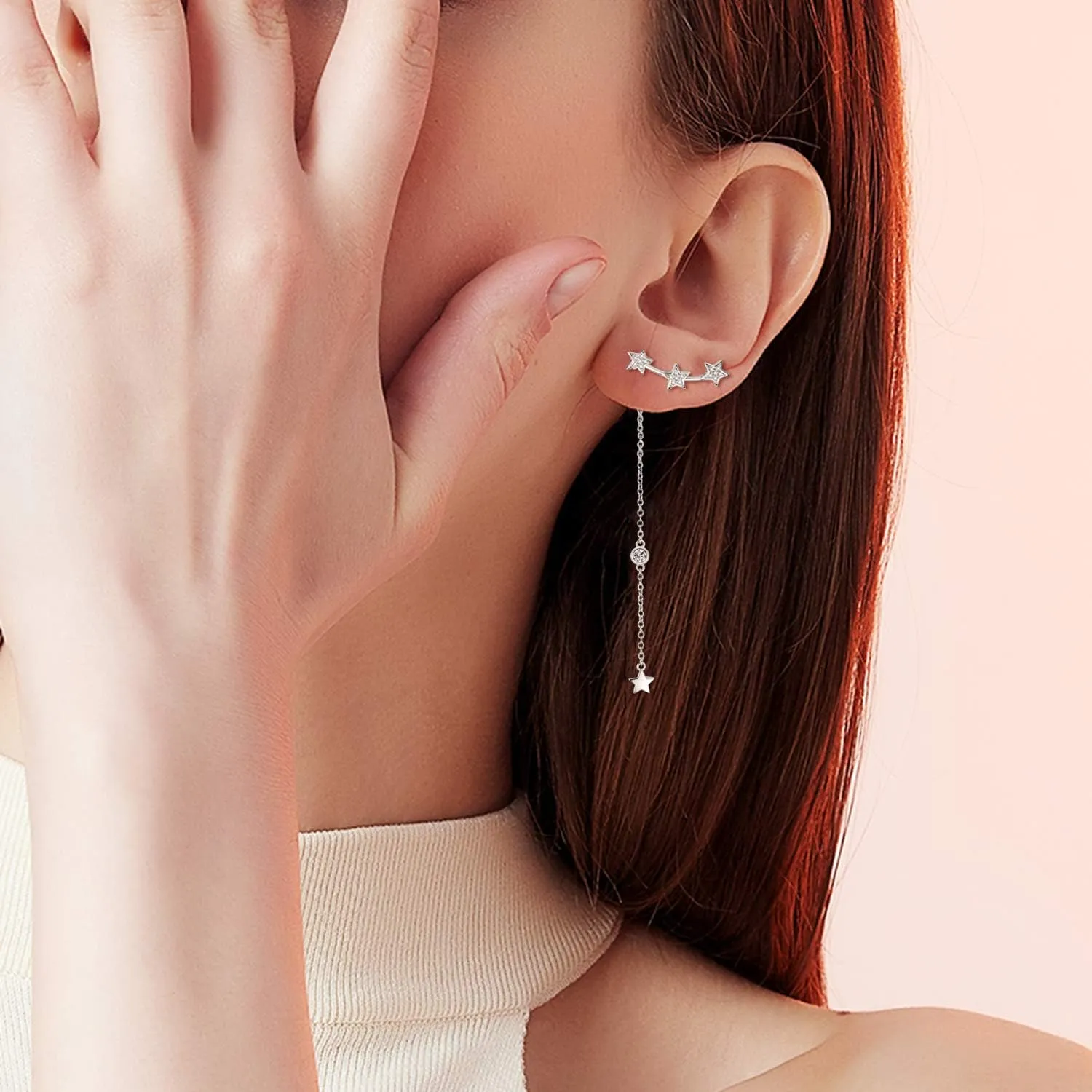 Star/Moon/Sun Earrings for Women Sterling Silver Star/Moon/Sun Jewerly Earwire Stud Earrings Gifts for Women