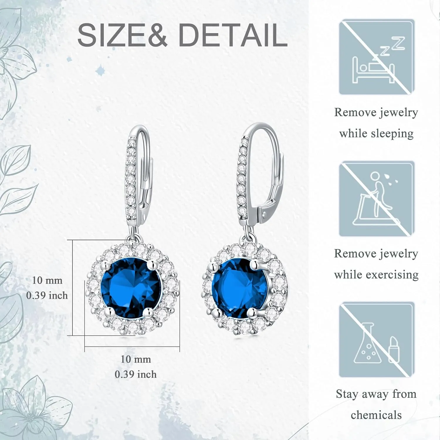 Sterling Silver Birthstone Dangle Earring Hoops for Women s925 Silver Month Stone Leverback Dangling Earrings with Lab Diamond Accents for Mom Ladies Birthday Mothers Day Christmas