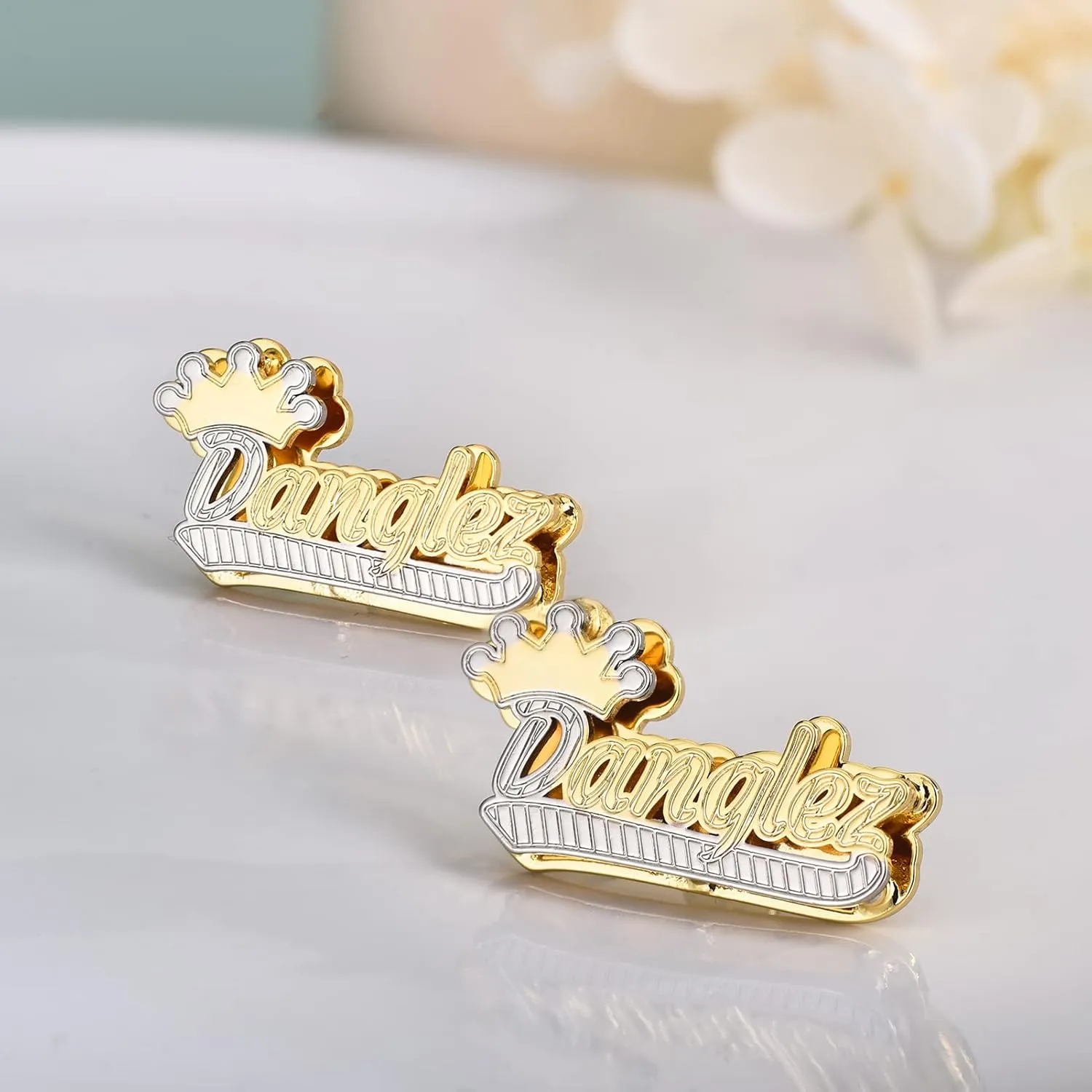Sterling Silver Custom Stud Earrings - Personalized Name Earrings, Custom Made