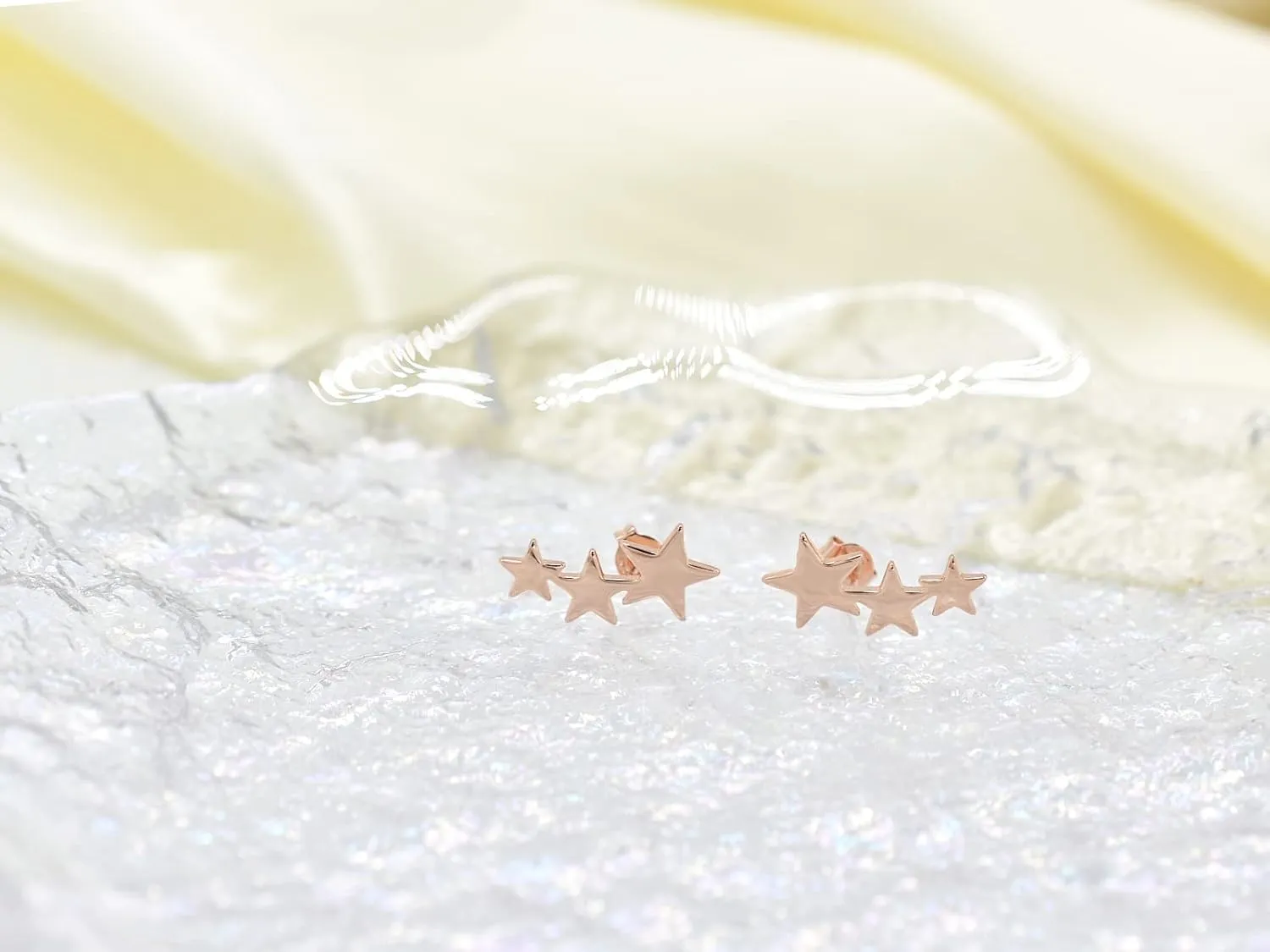 Sterling Silver Star Stud Earrings For Girls Women - Hypoallergenic Stars Post Earrings for Girls Teens Women