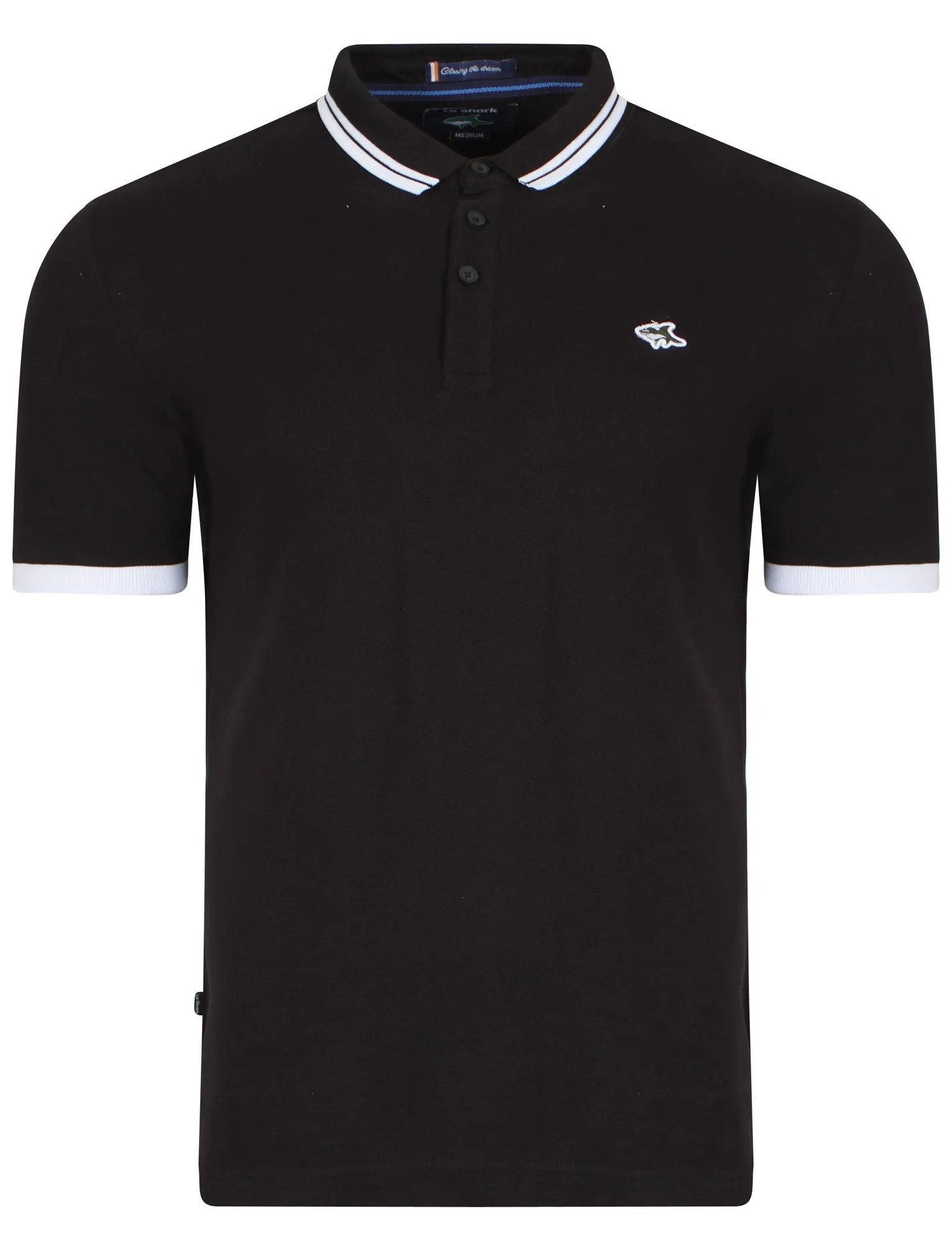 Stibbington Polo Shirt in Black - Le Shark