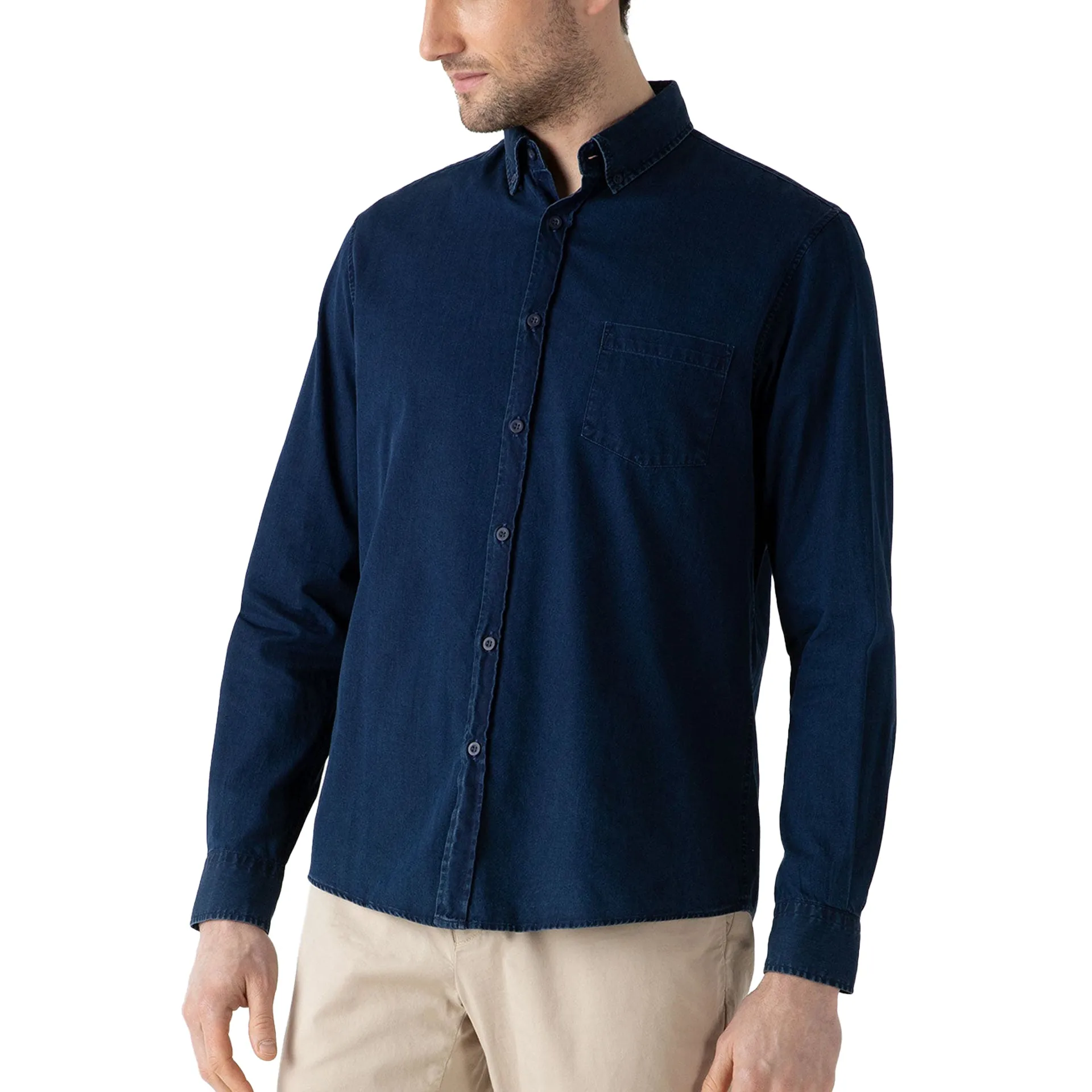 Sunspel Indigo Denim Shirt