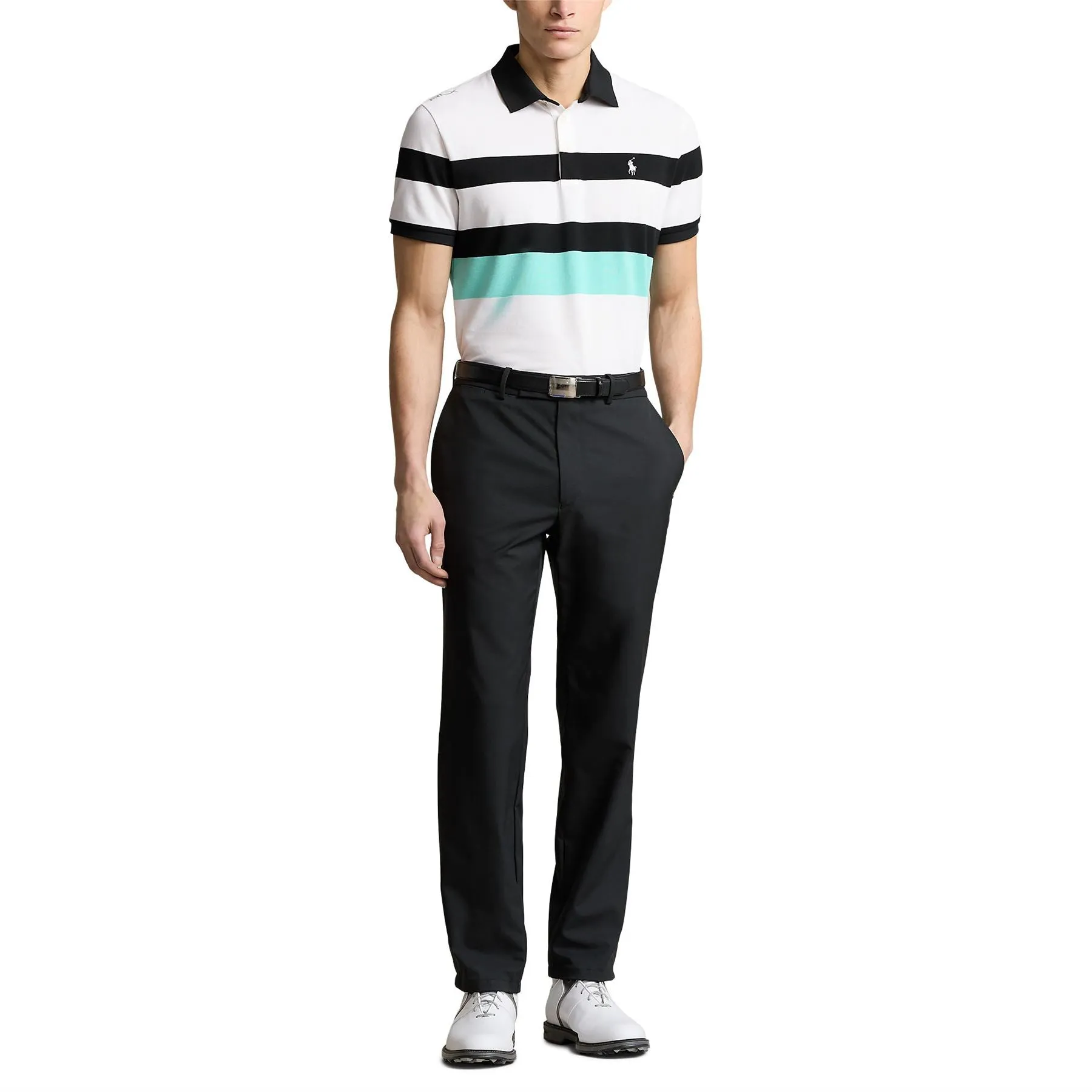 Tailored Fit Performance Polo Shirt Ceramic White Multi - SS24