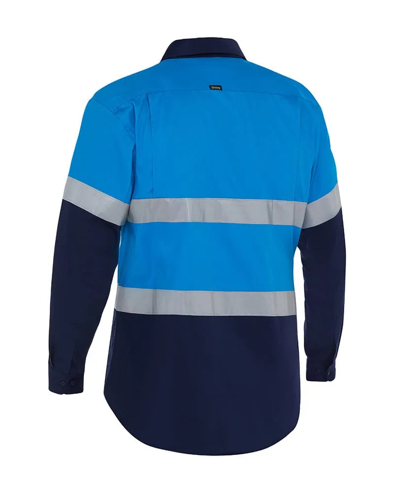 Taped Hi Vis Cool Lightweight LS Shirt - Blue/Navy