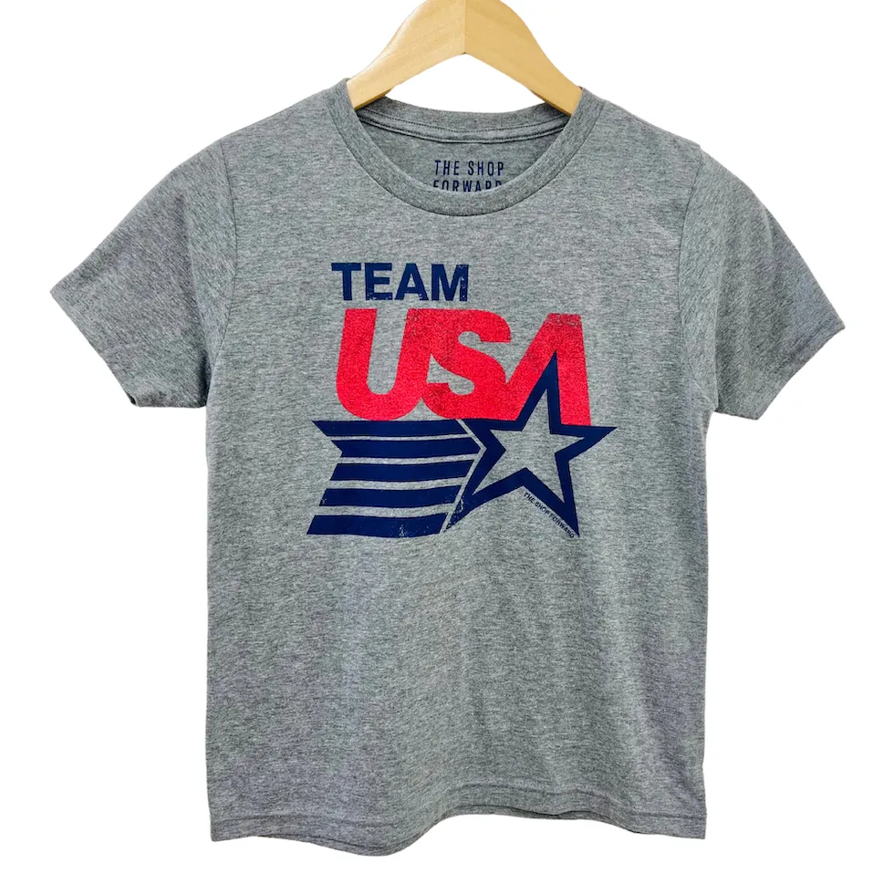 'TEAM USA' Kids Tee - Grey
