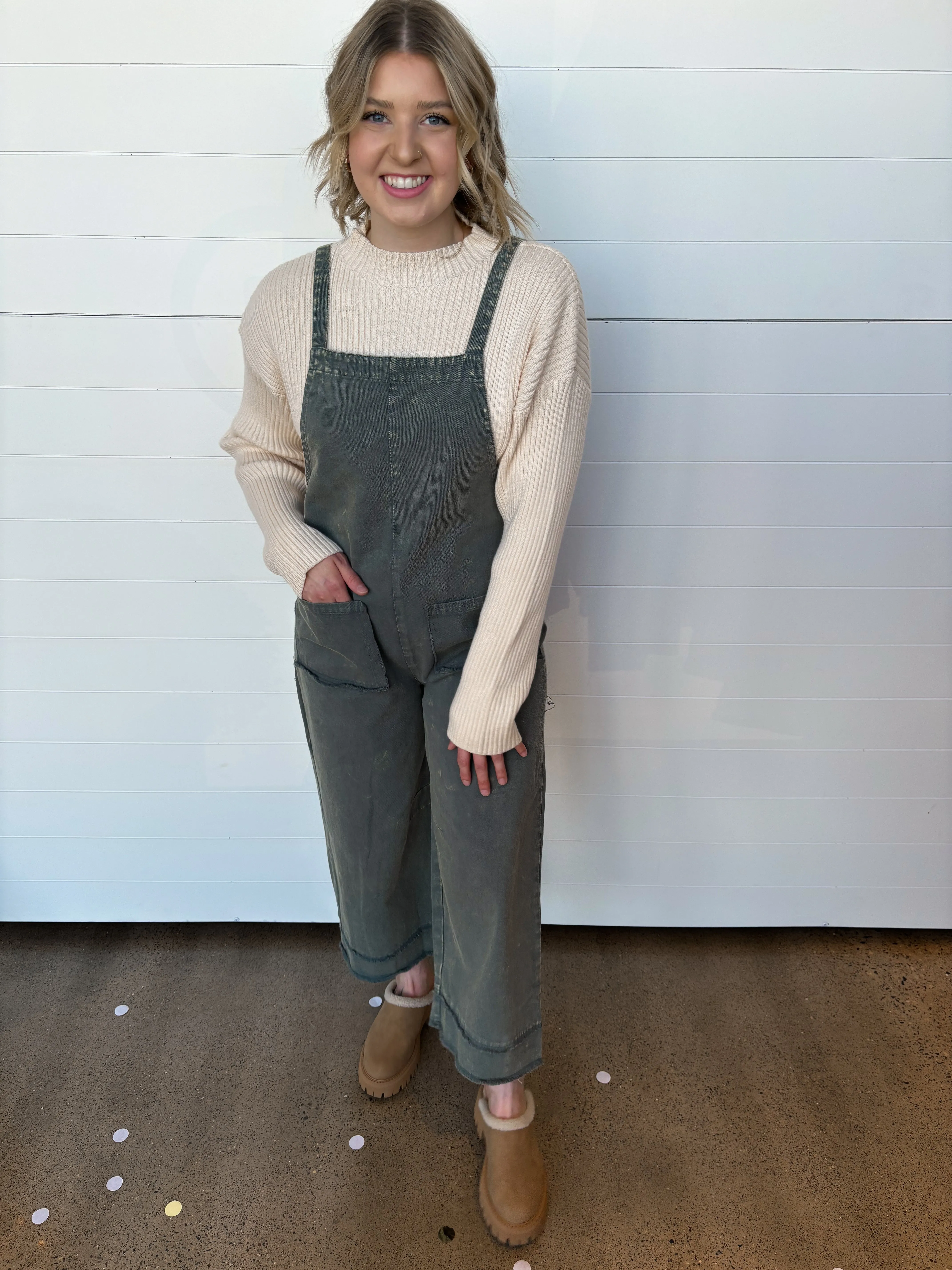 The Elena Washed Overall Jumpsuit