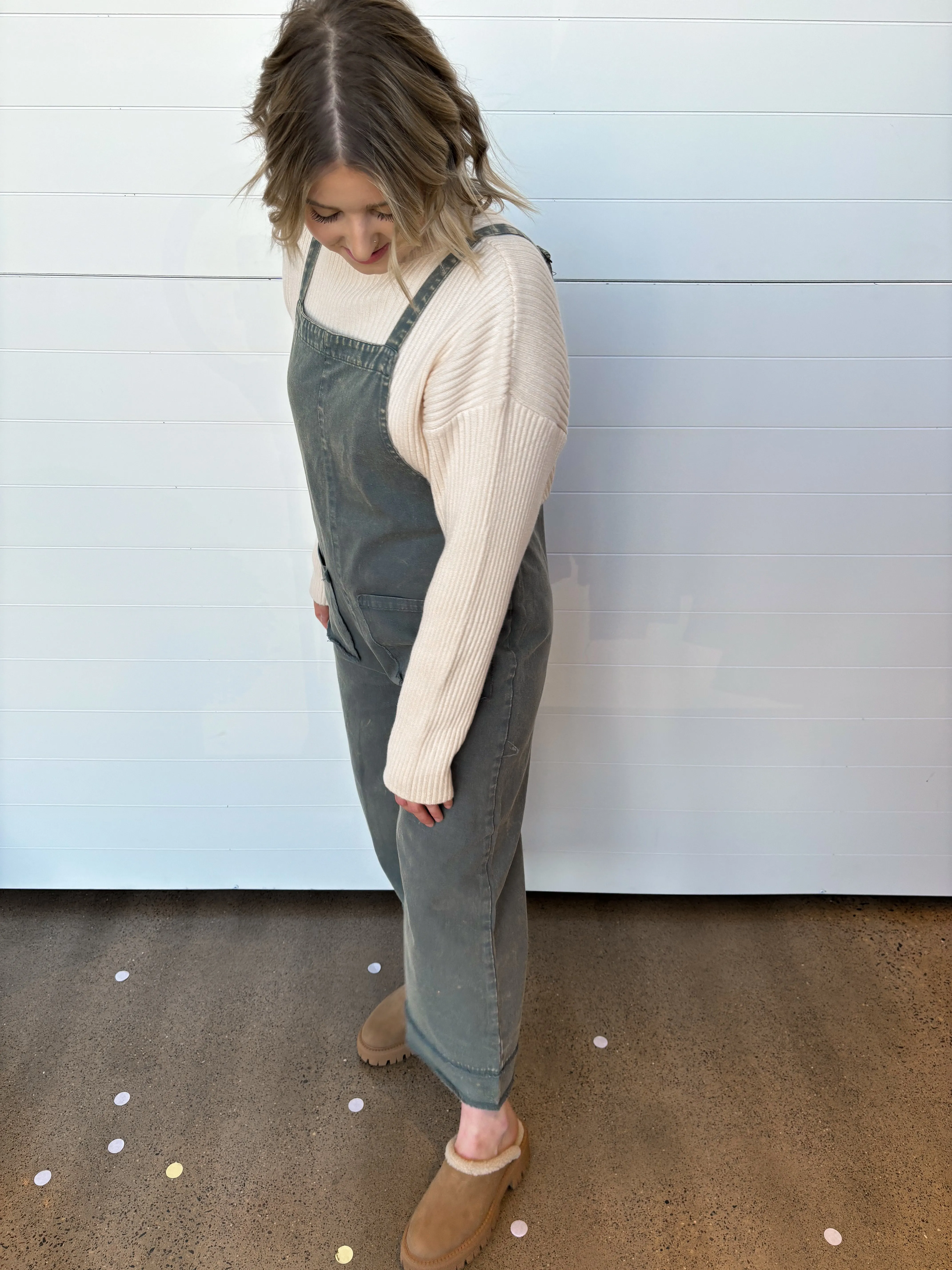 The Elena Washed Overall Jumpsuit