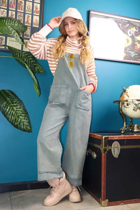 The Elena Washed Overall Jumpsuit