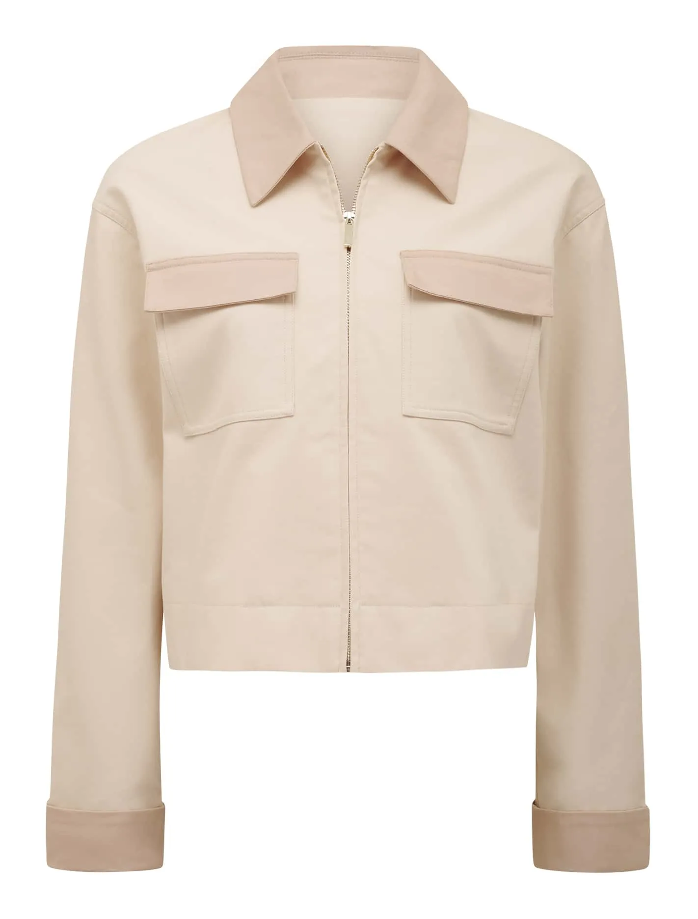 Tia Contrast Top Collar Jacket