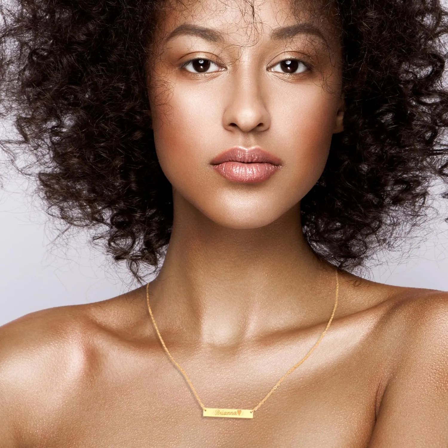Tina&Co Stainless Steel Gold Bar Necklace Engravable with 161718 Adjusted Chain Horizontal Bar Pendant Necklace Engravable Blank No Engraved
