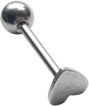 Tongue Rings Heart Design Flat Nose Ring Body Piercing Jewelry for Men Women