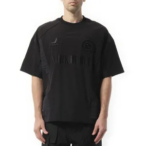 Tricot Soccer Jersey Short Sleeve Shirt in Black