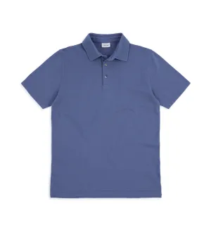 Trunk Moxon Short Sleeve Polo Shirt: Mid Blue