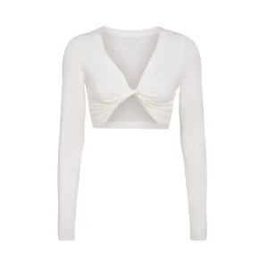 TWIST LONG SLEEVE TOP | MARBLE