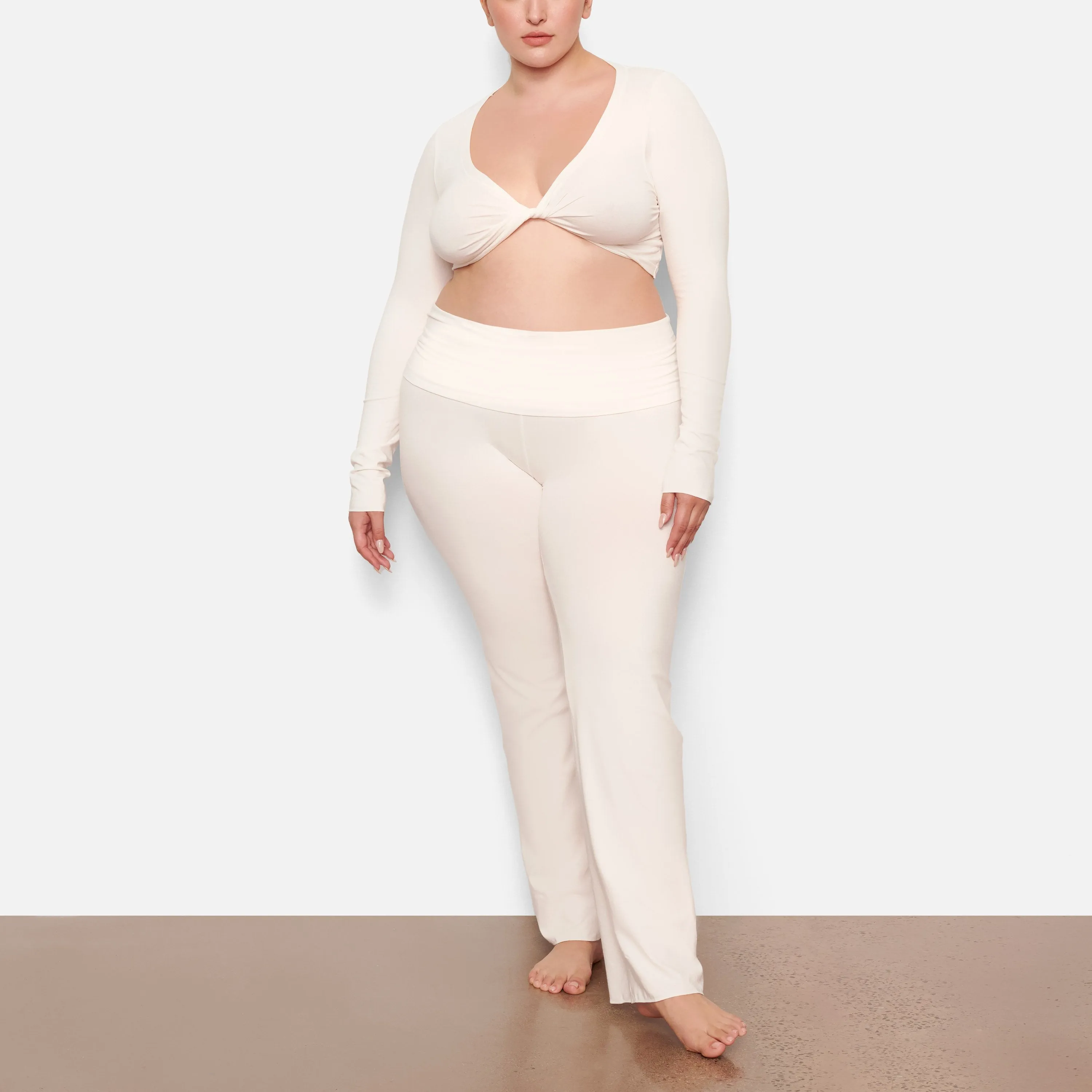 TWIST LONG SLEEVE TOP | MARBLE