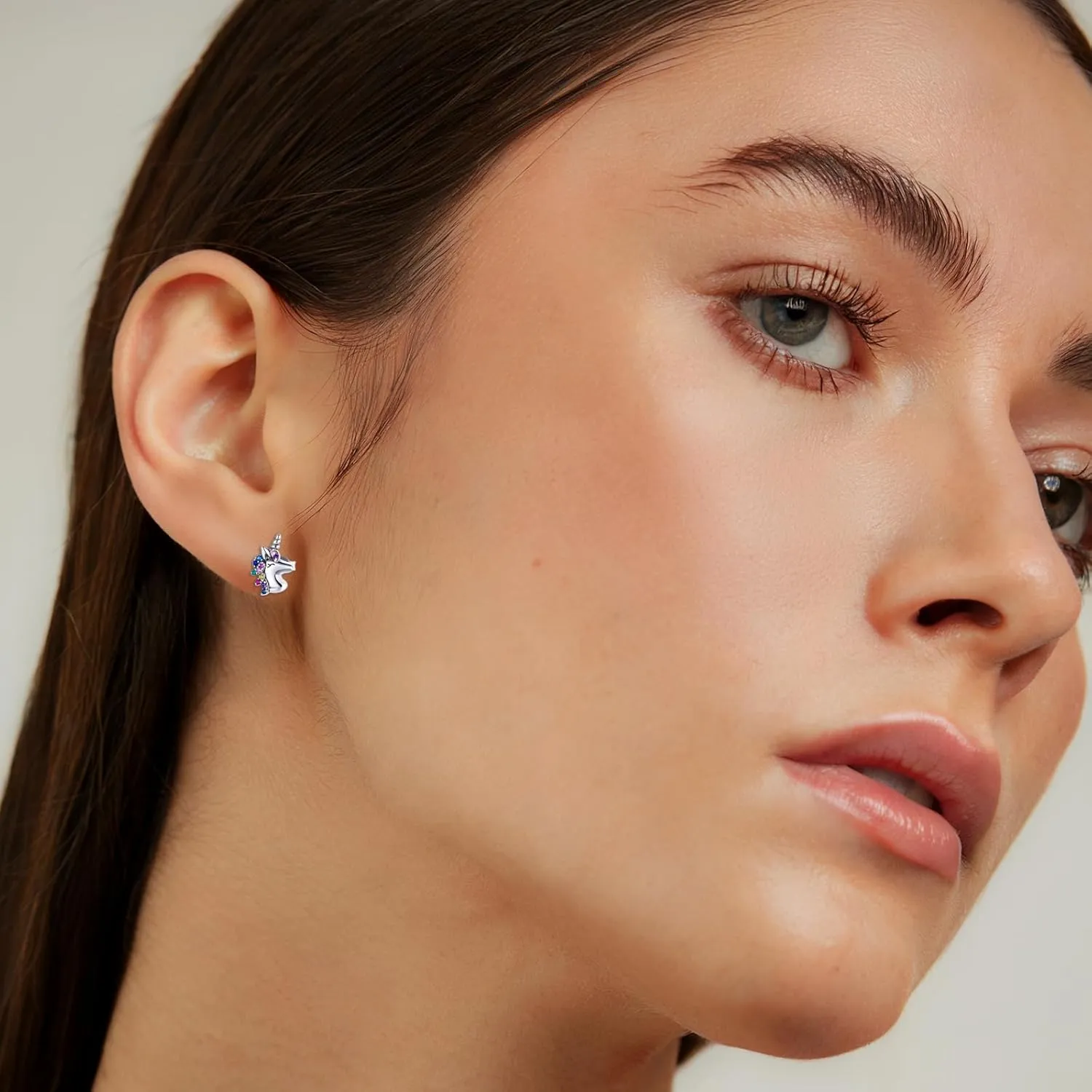 Unicorn Gifts, Daughter Gifts from Moms, No Matter The World is Dark, We Can Light It Up Together, Hypoallergenic Stud Earrings Gift for Mothers Grown Teenager from Father on Birthday, Graduation, Mothers Day