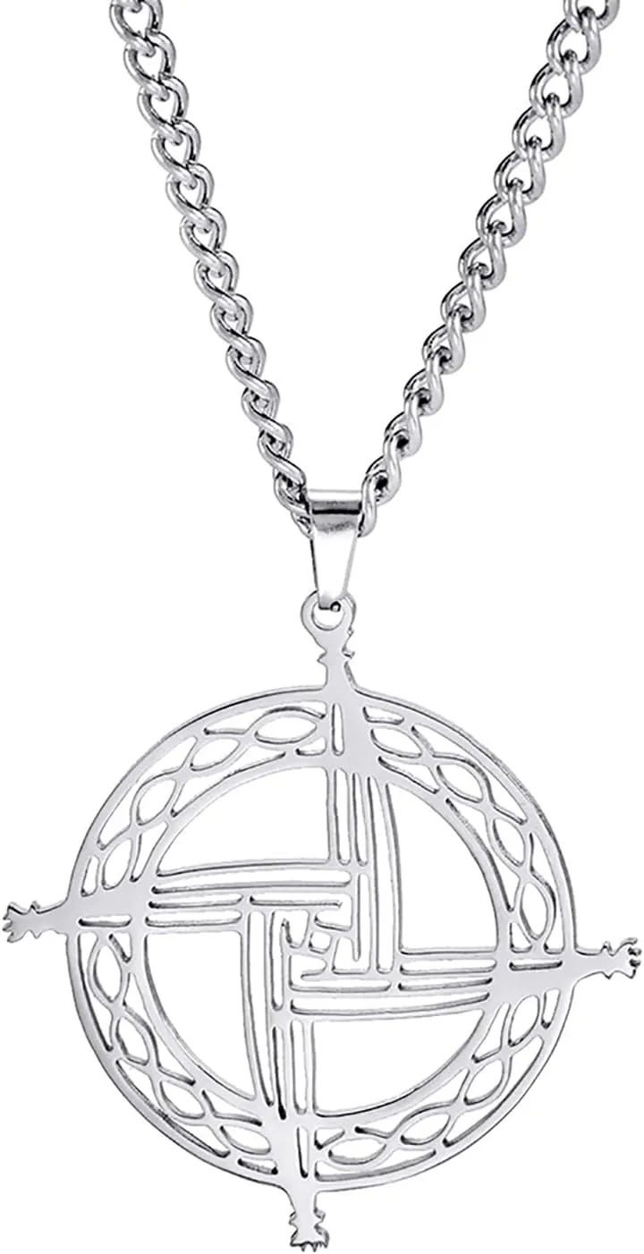 UNIFT Saint Brigid Cross Necklace Stainless Steel Irish Traditional Celtic St. Brigid Cross Pendant Necklace Religious Talisman Jewelry