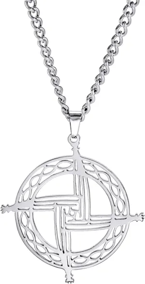 UNIFT Saint Brigid Cross Necklace Stainless Steel Irish Traditional Celtic St. Brigid Cross Pendant Necklace Religious Talisman Jewelry