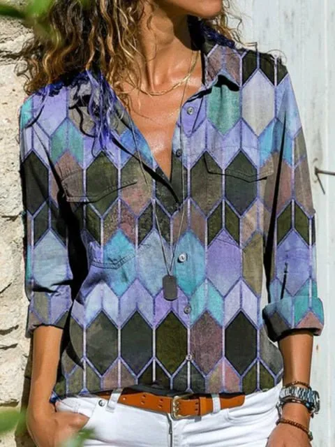 Very Cool and Loose Button Down Plus Size Shirt