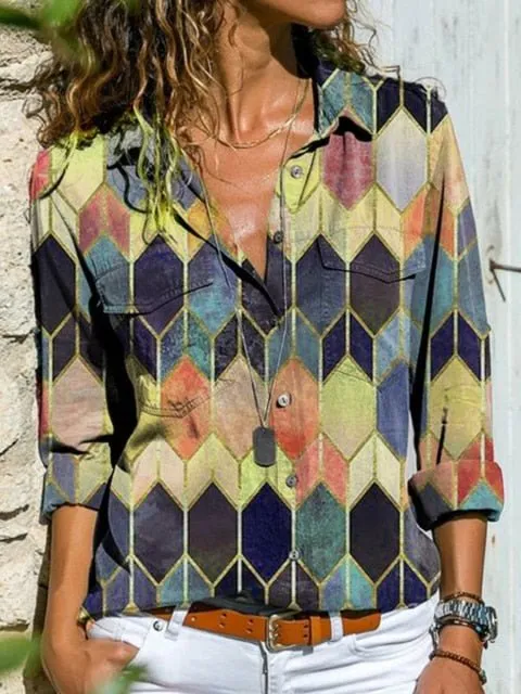 Very Cool and Loose Button Down Plus Size Shirt