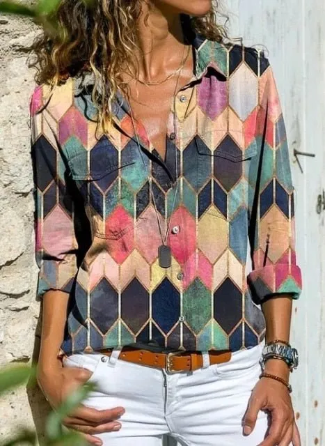 Very Cool and Loose Button Down Plus Size Shirt